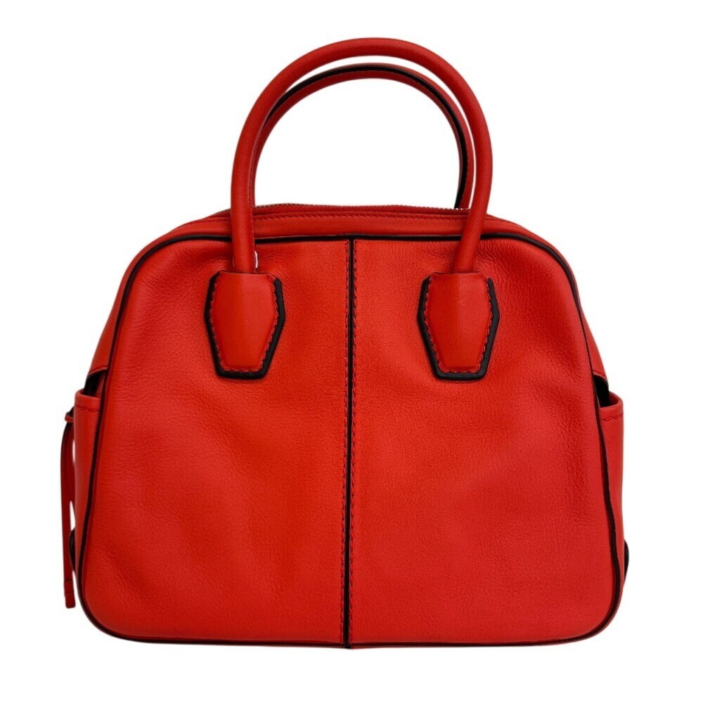 Tod's TOD’S Mikey Gommini Mini Bowler Leather Handbag, Red